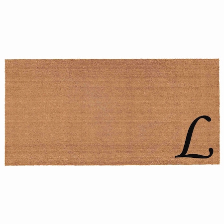 Calloway Mills Monogram Door Mat, Black, Natural, 30 in W x 48 in L 153623048L